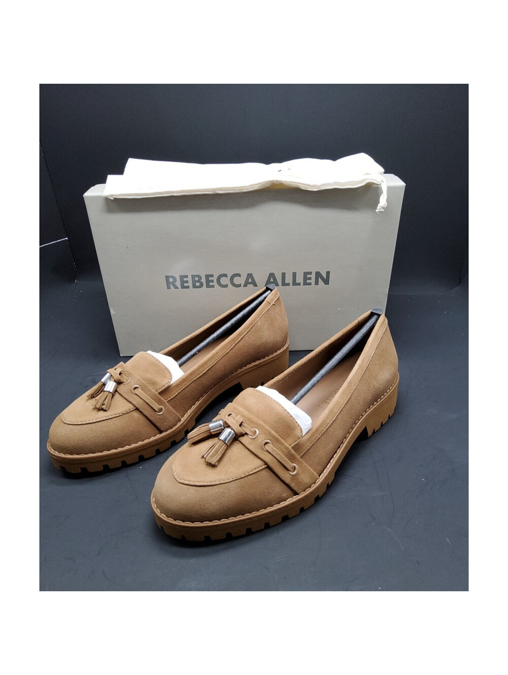 Rebecca Allen The Lug Suede Upper Loafer Women's Size 7M Nude II Shoes